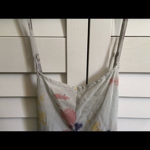 LIGHT COLORED TIE DYE ROMPER w open back